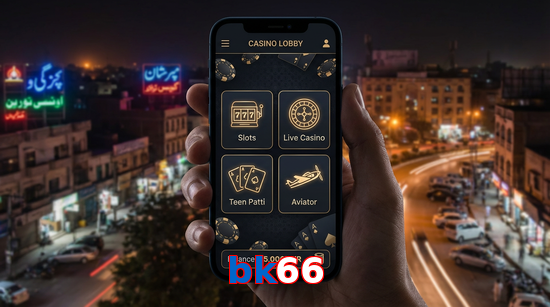 Main screen of Bk66 app page for PK players